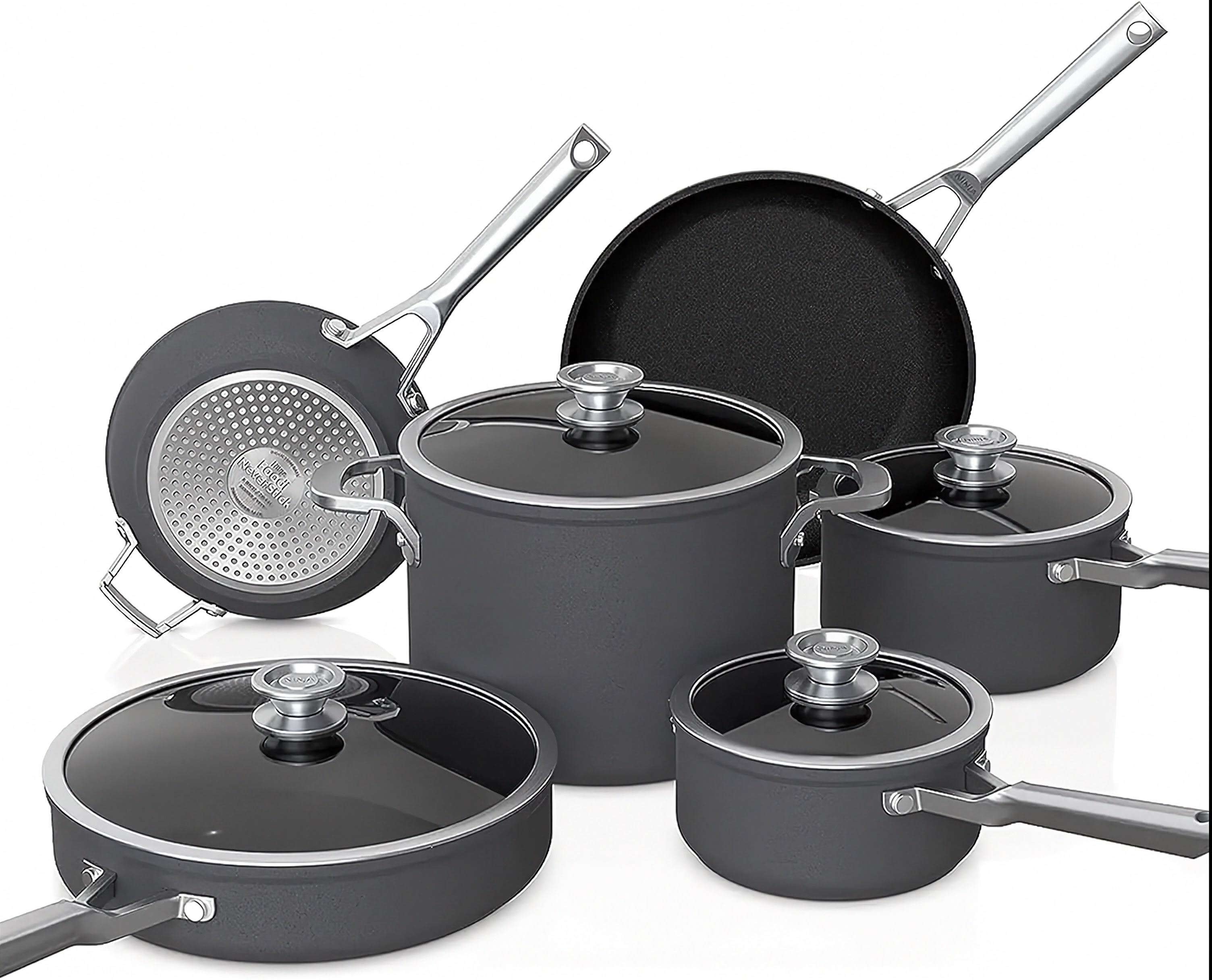 10-Piece Hard Anodized Cookware Set