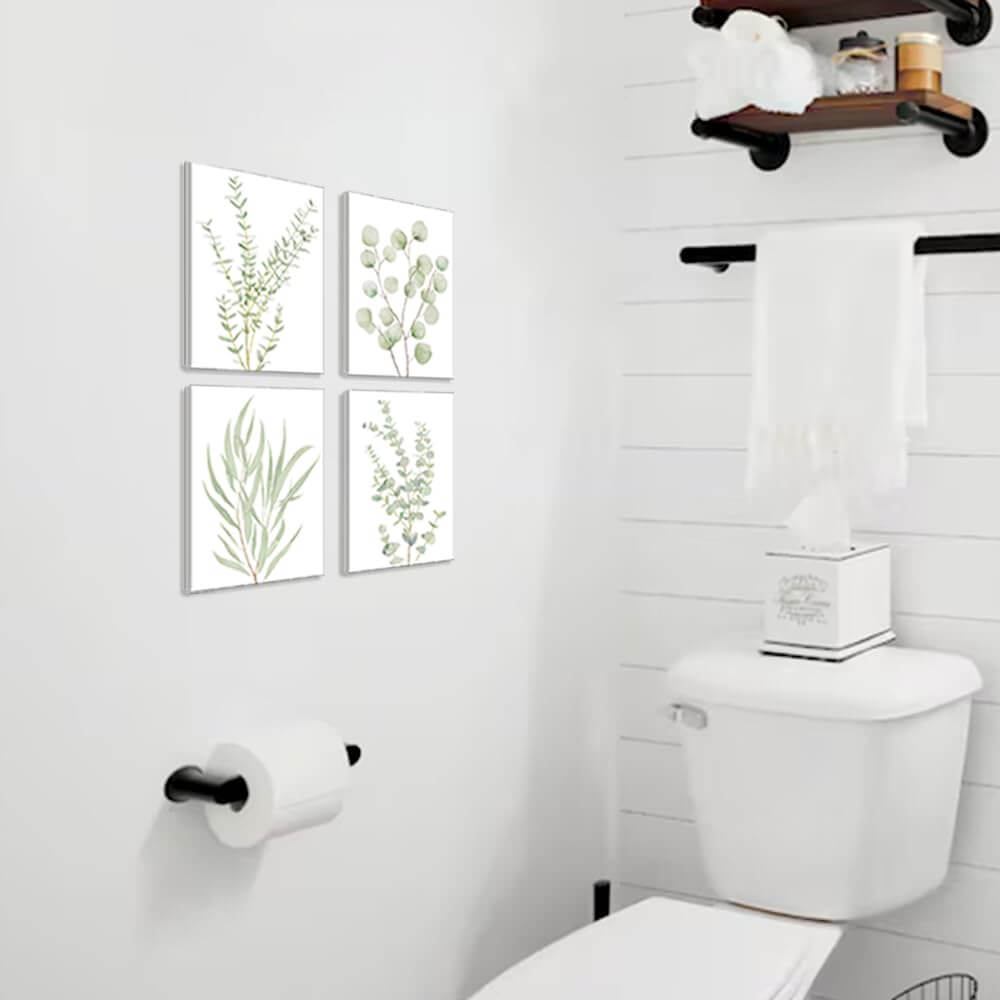 4-Piece Botanical Canvas Wall Art Set