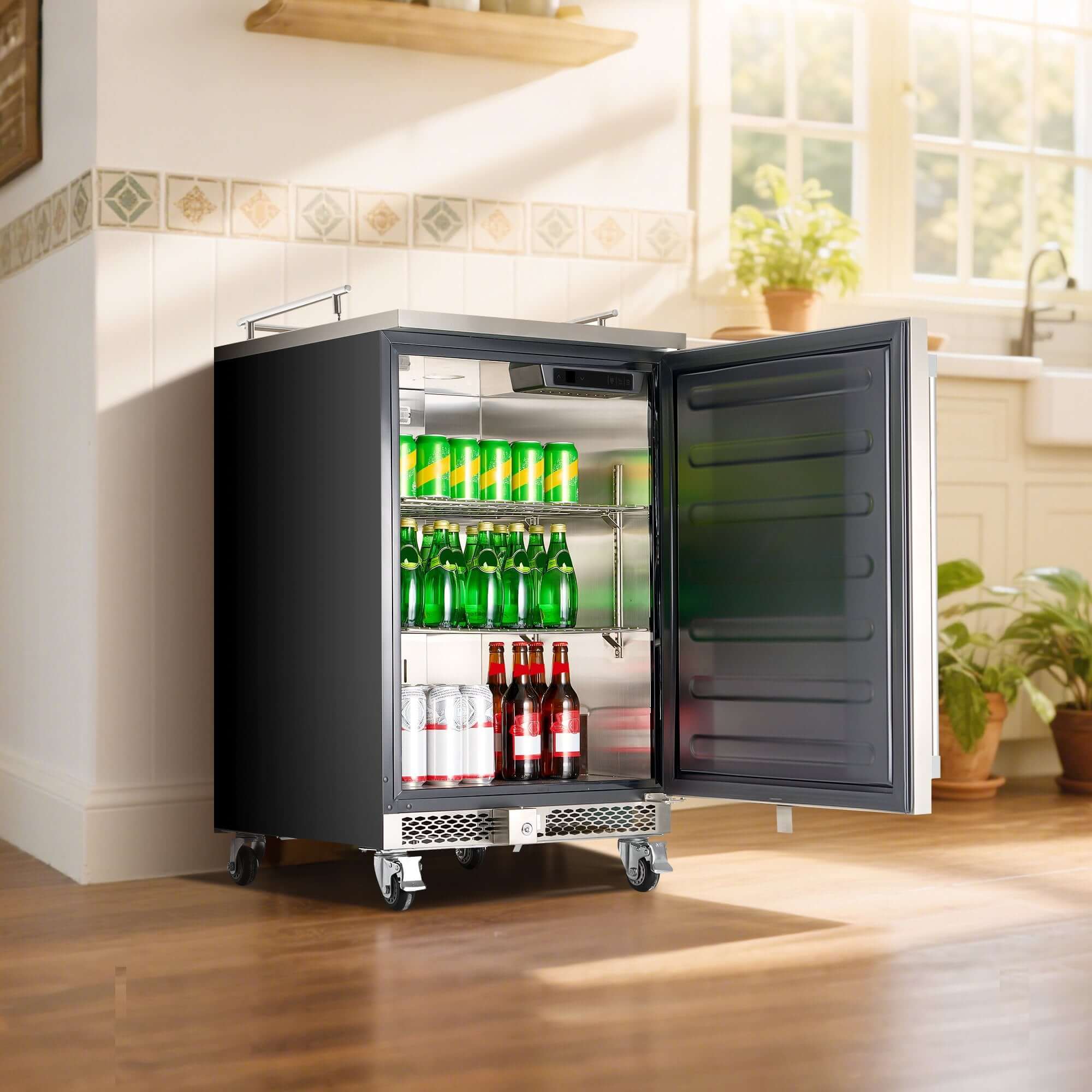 Triple-Tap Beer Kegerator with CO2 Tank