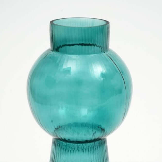 Tall Funnel Flare Glass Decorative Vase
