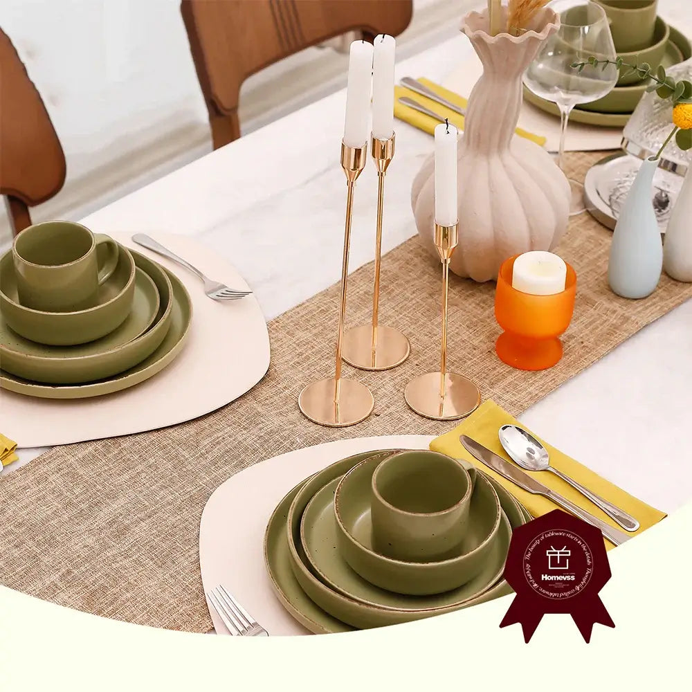 20-Piece Nordic Speckled Green Dinnerware Set