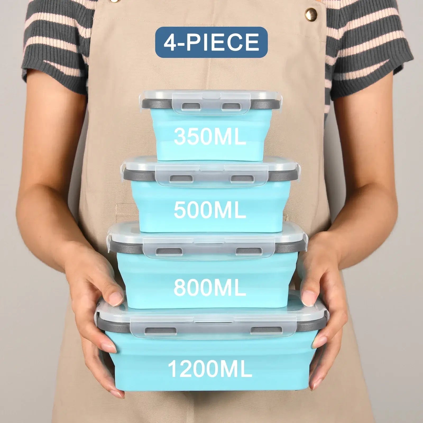 Collapsible Silicone Food Storage Bowls