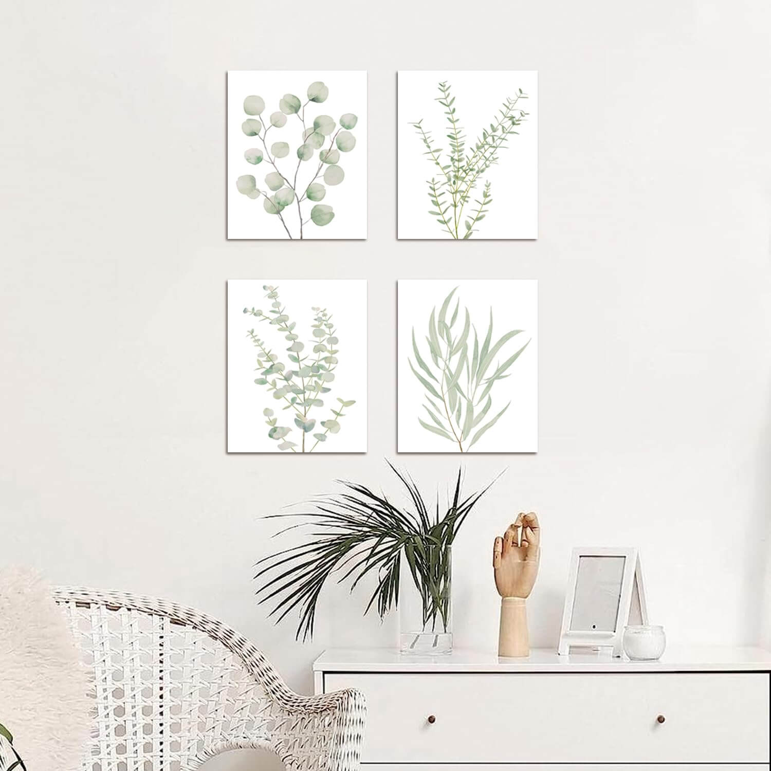 4-Piece Botanical Canvas Wall Art Set