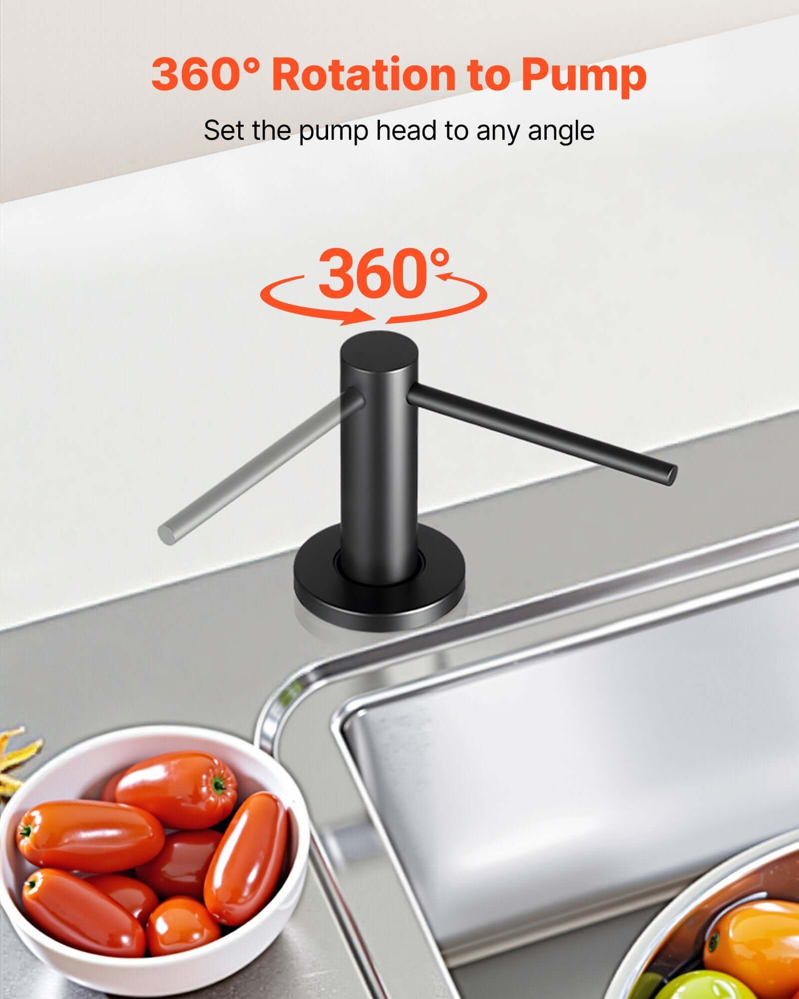 Built-In Kitchen Sink Soap Dispenser – Stainless Steel
