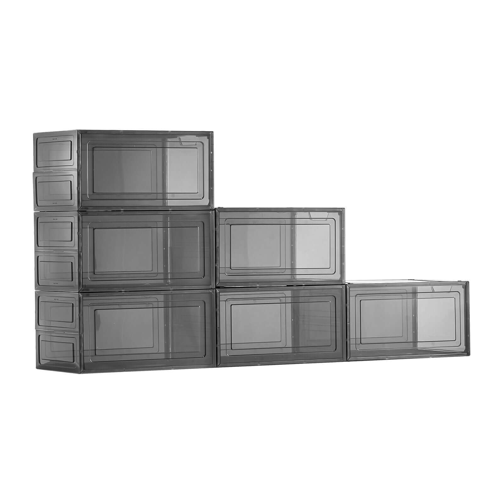 Clear Stackable Shoe Storage Boxes (6-Pack)