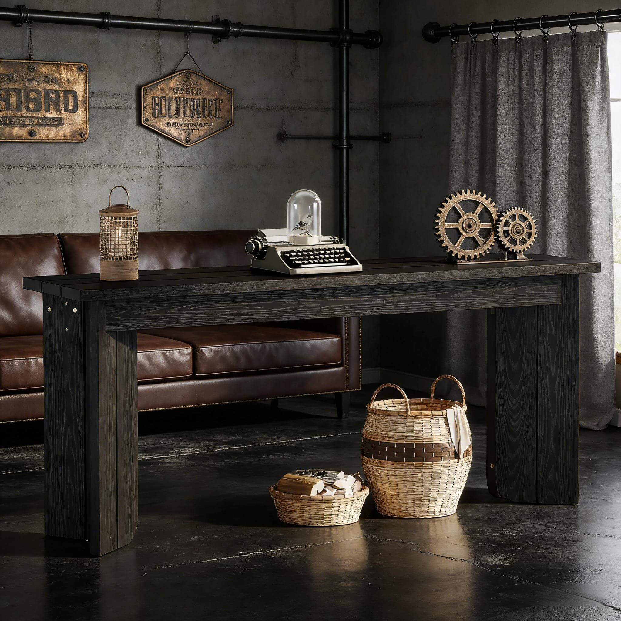 Wooden Hallway Console Table