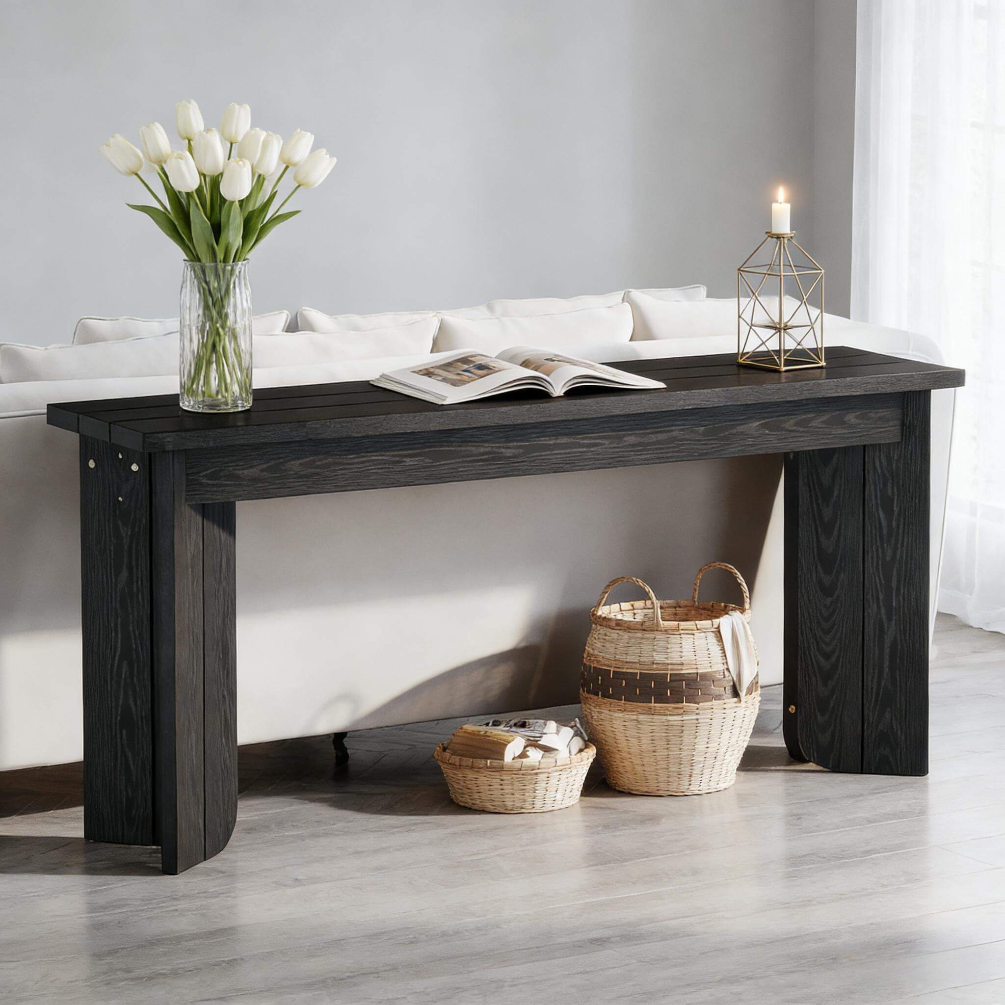 Wooden Hallway Console Table