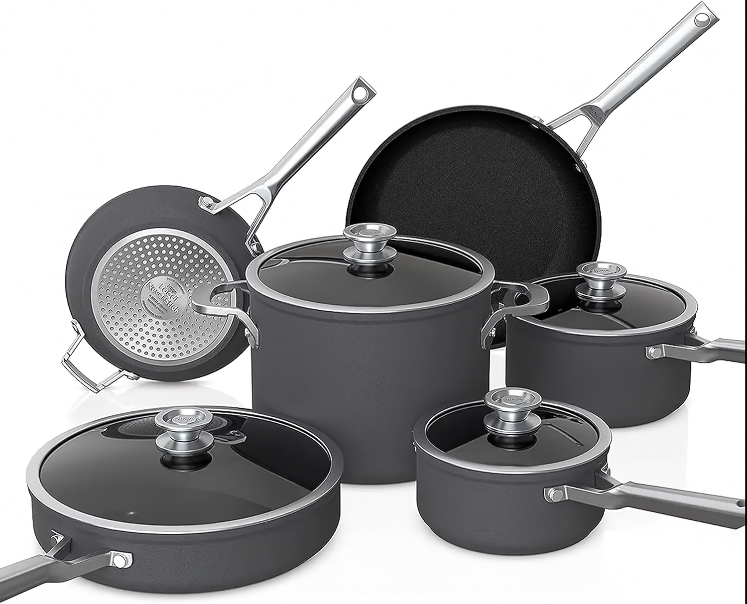 10-Piece Hard Anodized Cookware Set