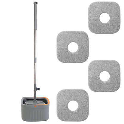 Spin Mop &amp; Bucket System with Microfiber Pads