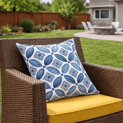 Waterproof Outdoor Throw Pillows – Slate Blue (2-Pack)