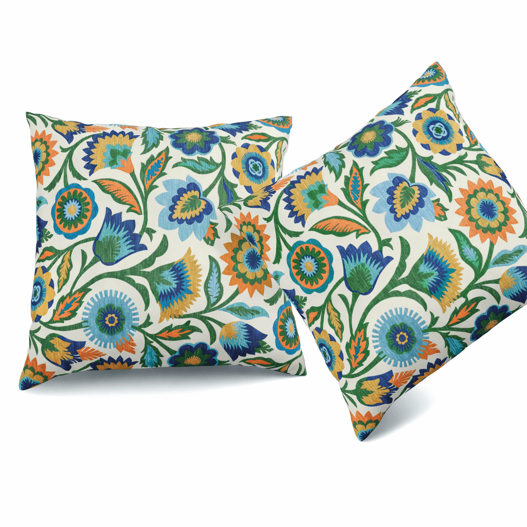 Waterproof Outdoor Throw Pillows – Vintage Floral (2-Pack)