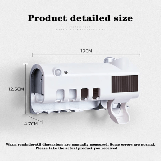 UV Sterilizer Toothbrush Holder &amp; Toothpaste Dispenser