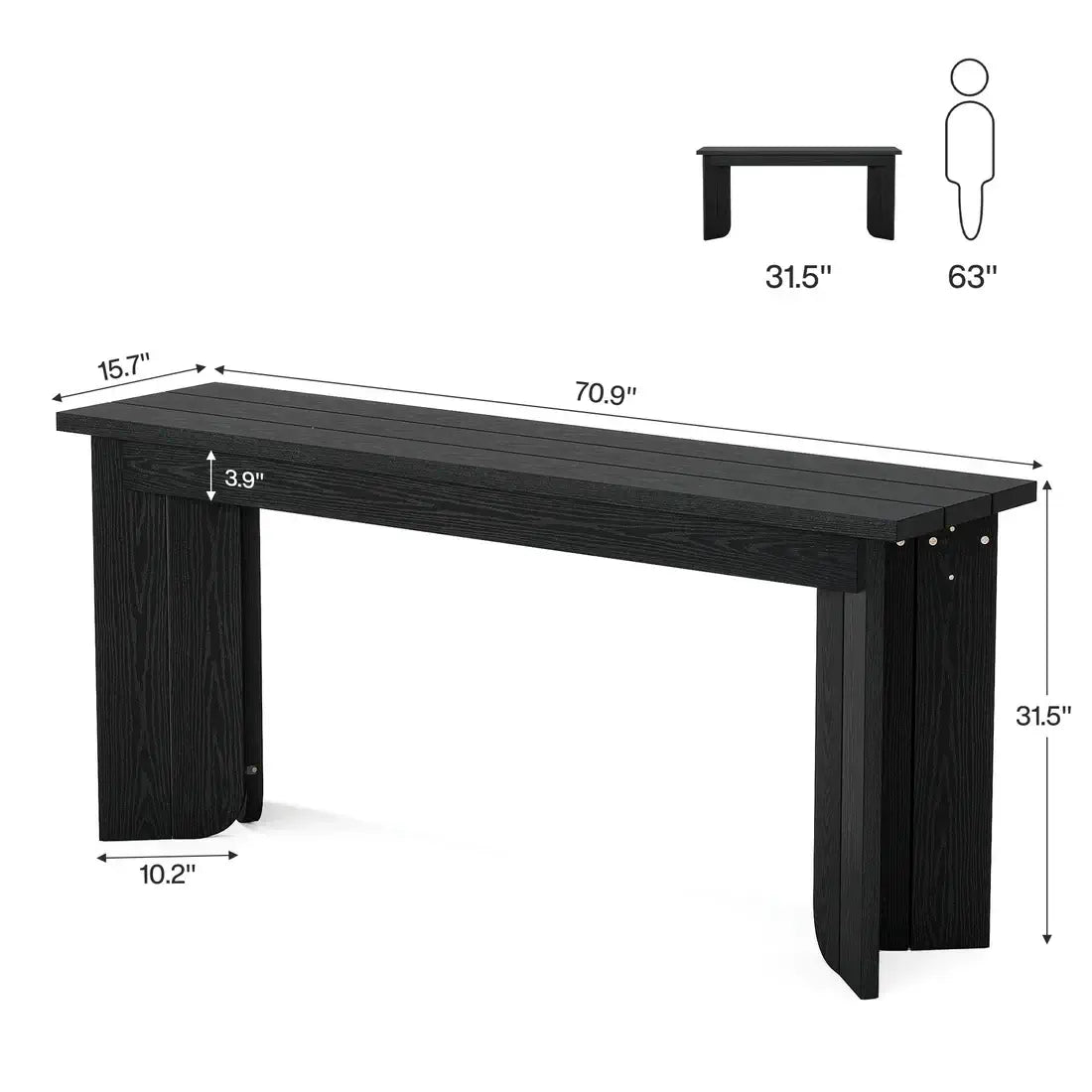 Wooden Hallway Console Table