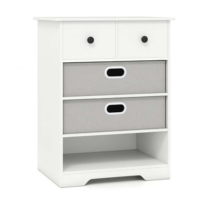 4-Drawer Dresser with Open Shelves