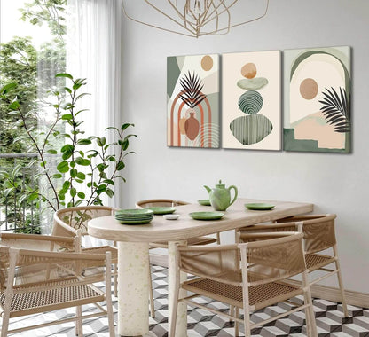 3-Piece Boho Canvas Wall Art Set