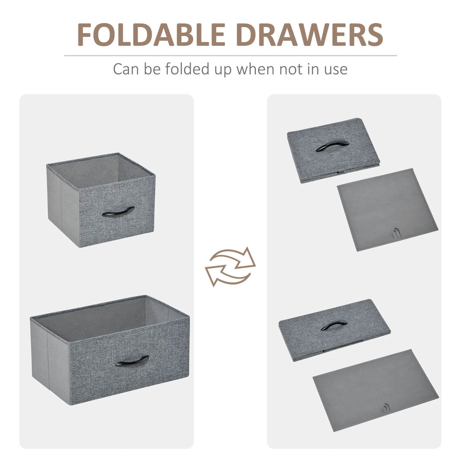 5-Drawer Steel Frame Dresser Tower – Gray