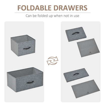 5-Drawer Steel Frame Dresser Tower – Gray