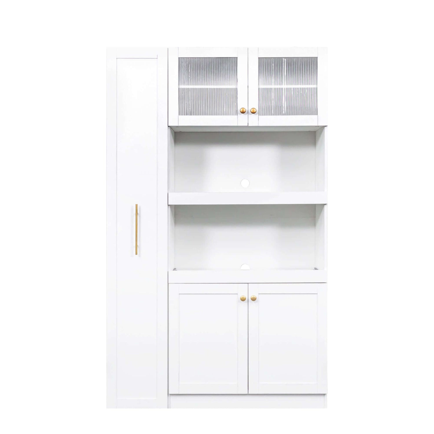 Farmhouse Kitchen Pantry Cabinet with Pull-Out Shelf
