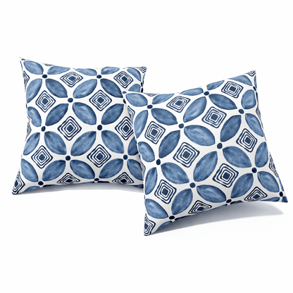 Waterproof Outdoor Throw Pillows – Slate Blue (2-Pack)