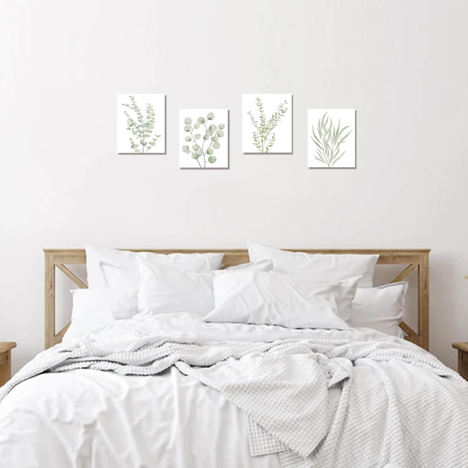 4-Piece Botanical Canvas Wall Art Set