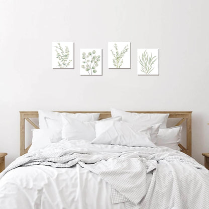 4-Piece Botanical Canvas Wall Art Set