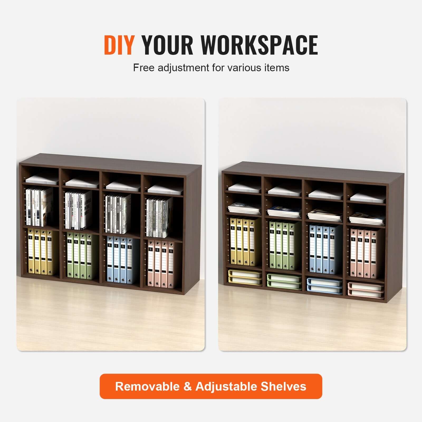 36-Compartment Wood Office Mailbox Organizer