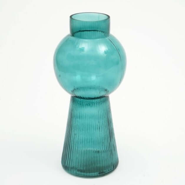 Tall Funnel Flare Glass Decorative Vase