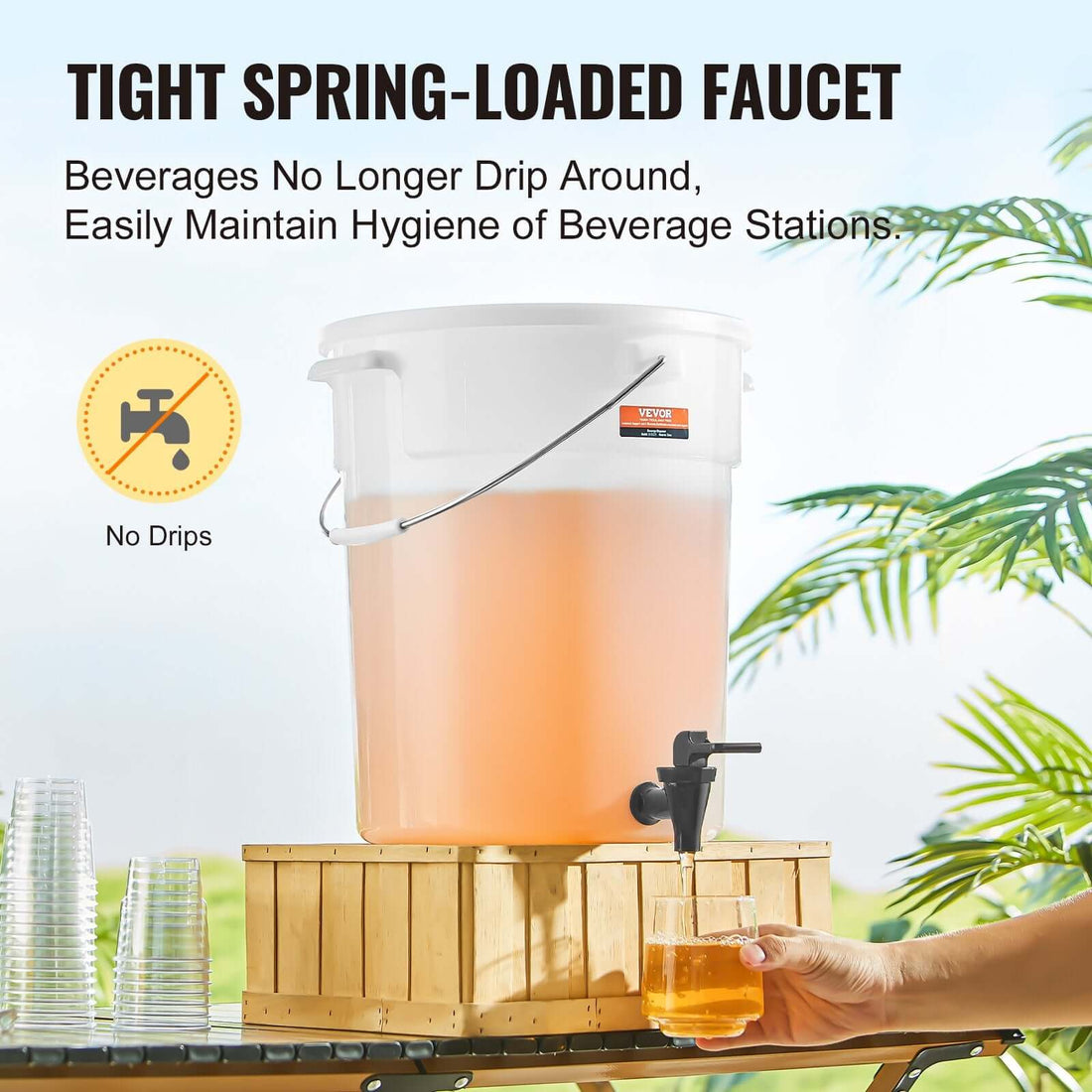 5-Gallon Beverage Drink Dispenser with Spigot