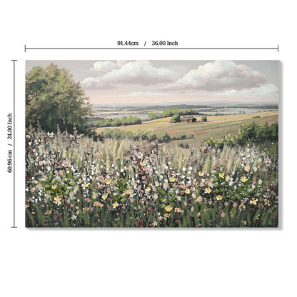 Vintage Landscape Framed Canvas Wall Art