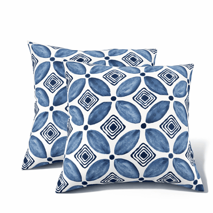 Waterproof Outdoor Throw Pillows – Slate Blue (2-Pack)
