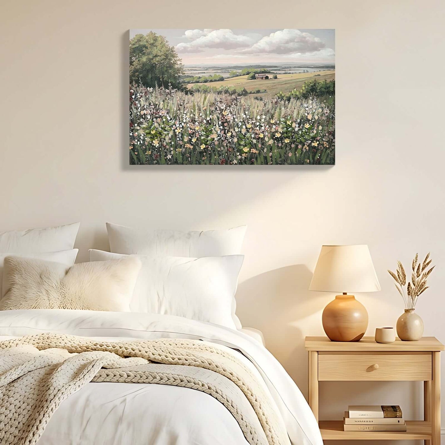 Vintage Landscape Framed Canvas Wall Art