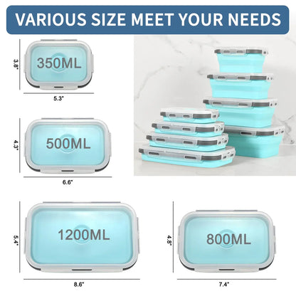 Collapsible Silicone Food Storage Bowls