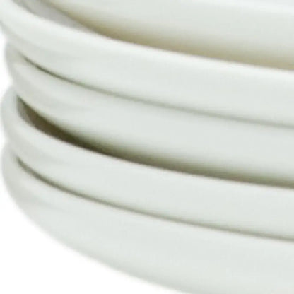 6-Piece White Porcelain Plate Set