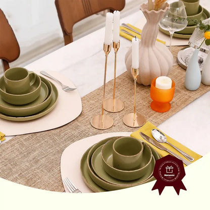 20-Piece Nordic Speckled Green Dinnerware Set