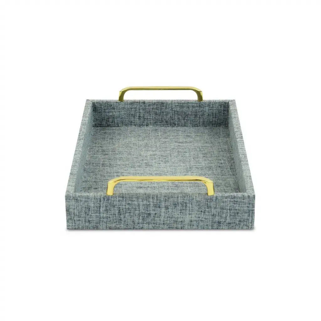 Handmade Linen Wooden Serving Tray