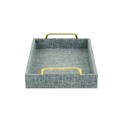 Handmade Linen Wooden Serving Tray
