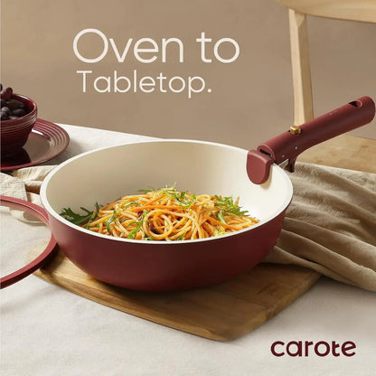 19-Piece Nonstick Detachable Handle Cookware Set