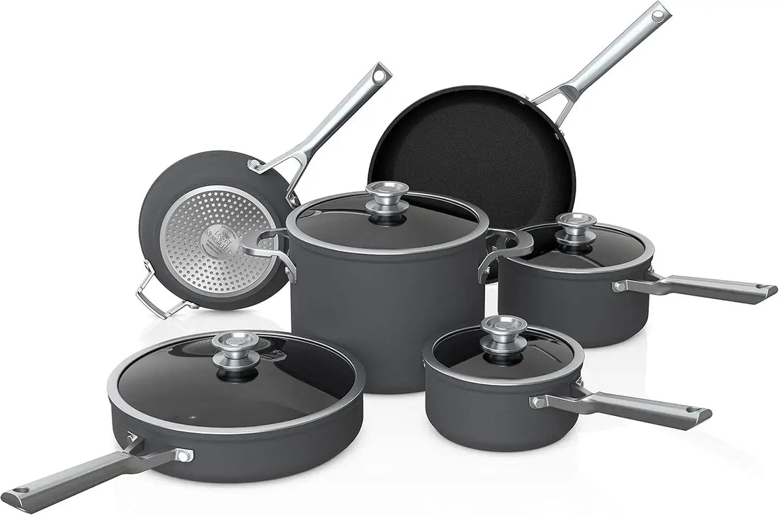 10-Piece Hard Anodized Cookware Set