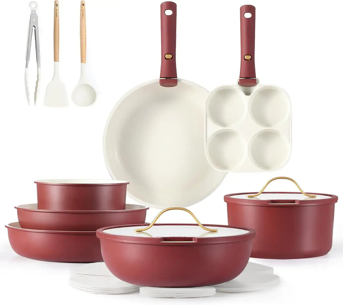 19-Piece Nonstick Detachable Handle Cookware Set