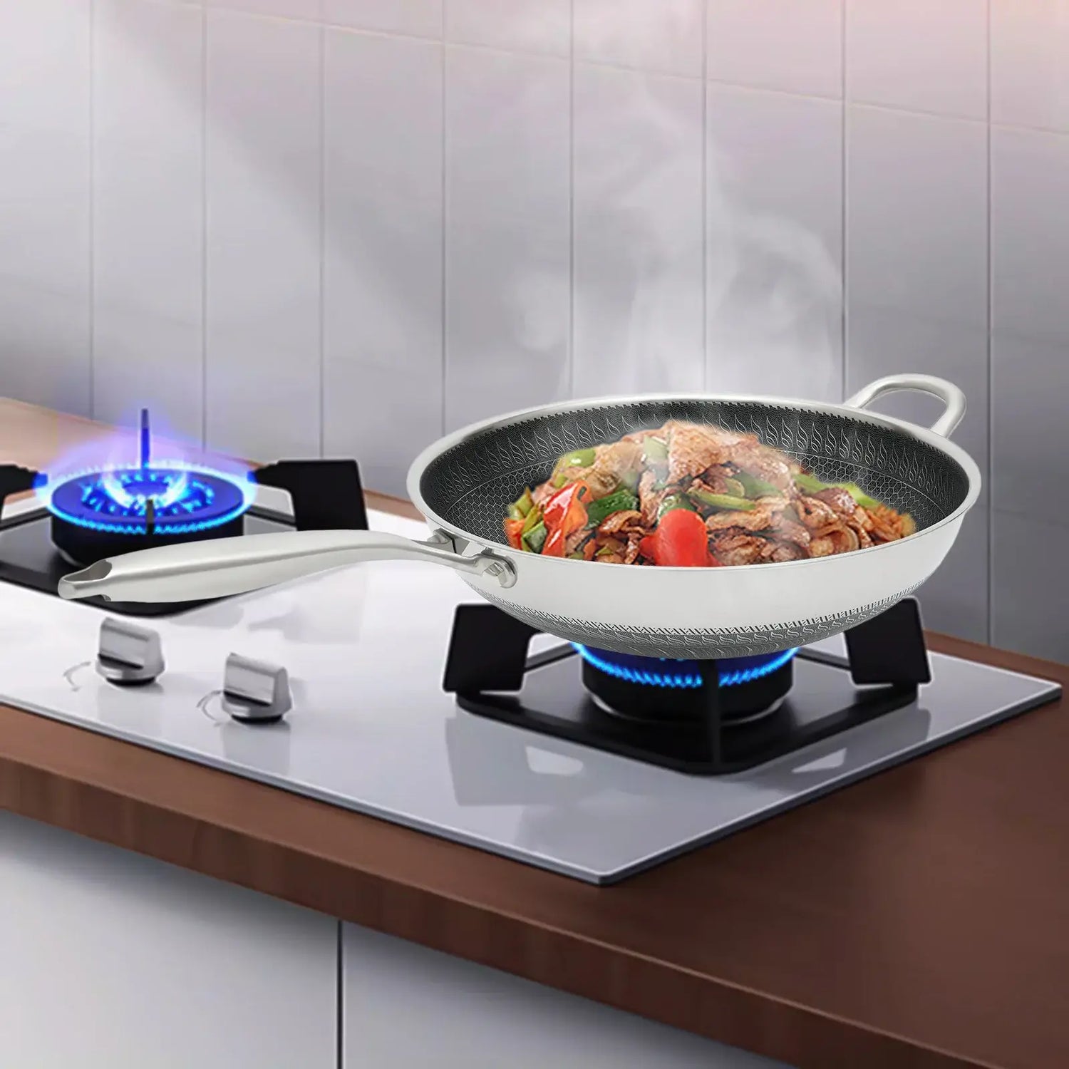 34cm Stainless Steel Nonstick Frying Pan