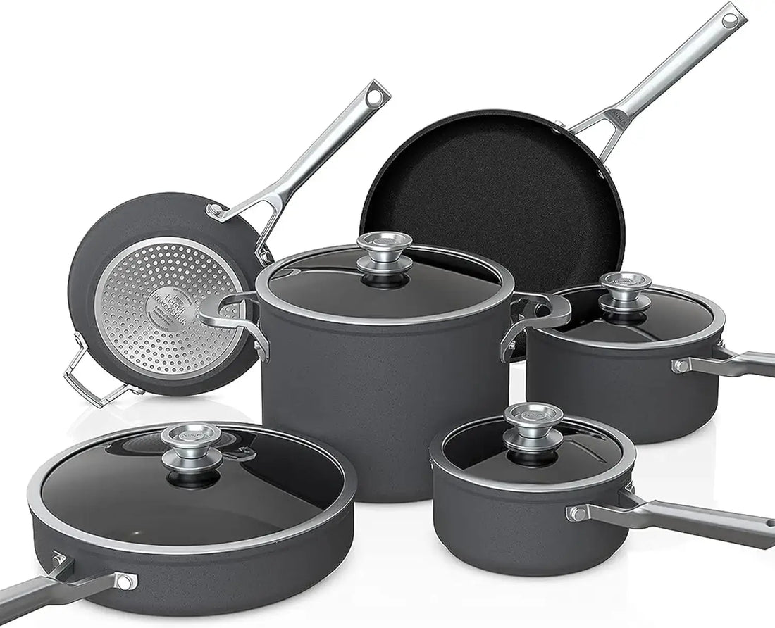 10-Piece Hard Anodized Cookware Set
