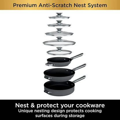 10-Piece Hard Anodized Cookware Set