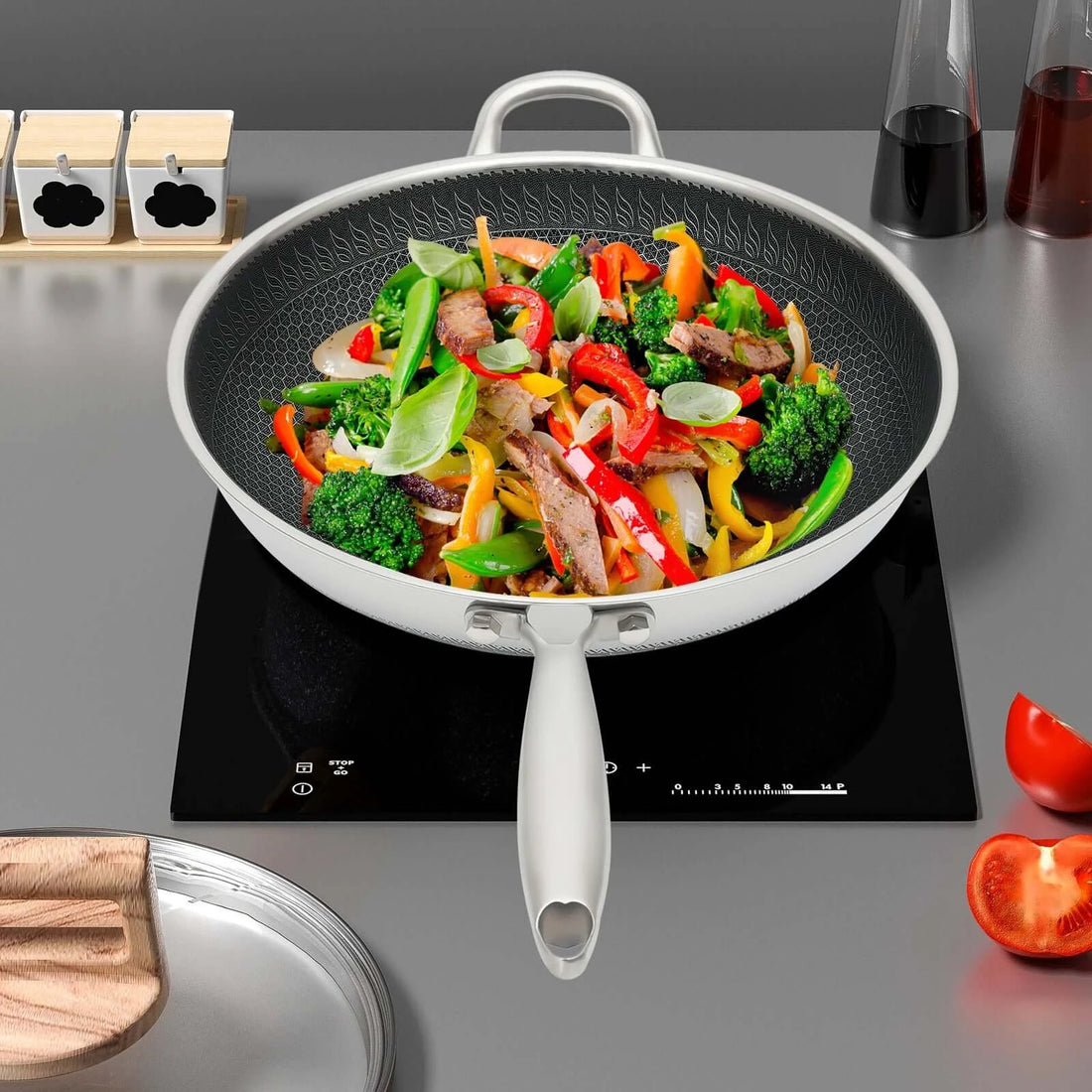 34cm Stainless Steel Nonstick Frying Pan