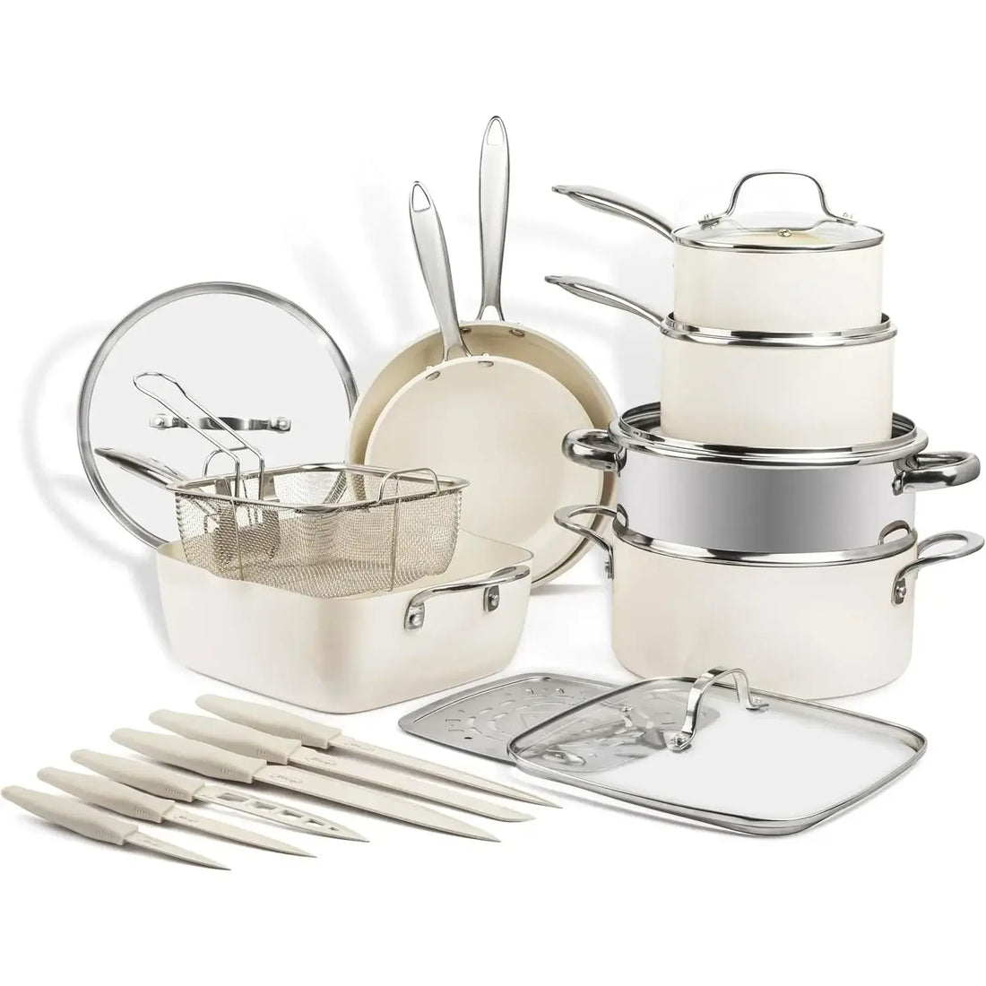 20-Piece Ceramic Nonstick Cookware Set