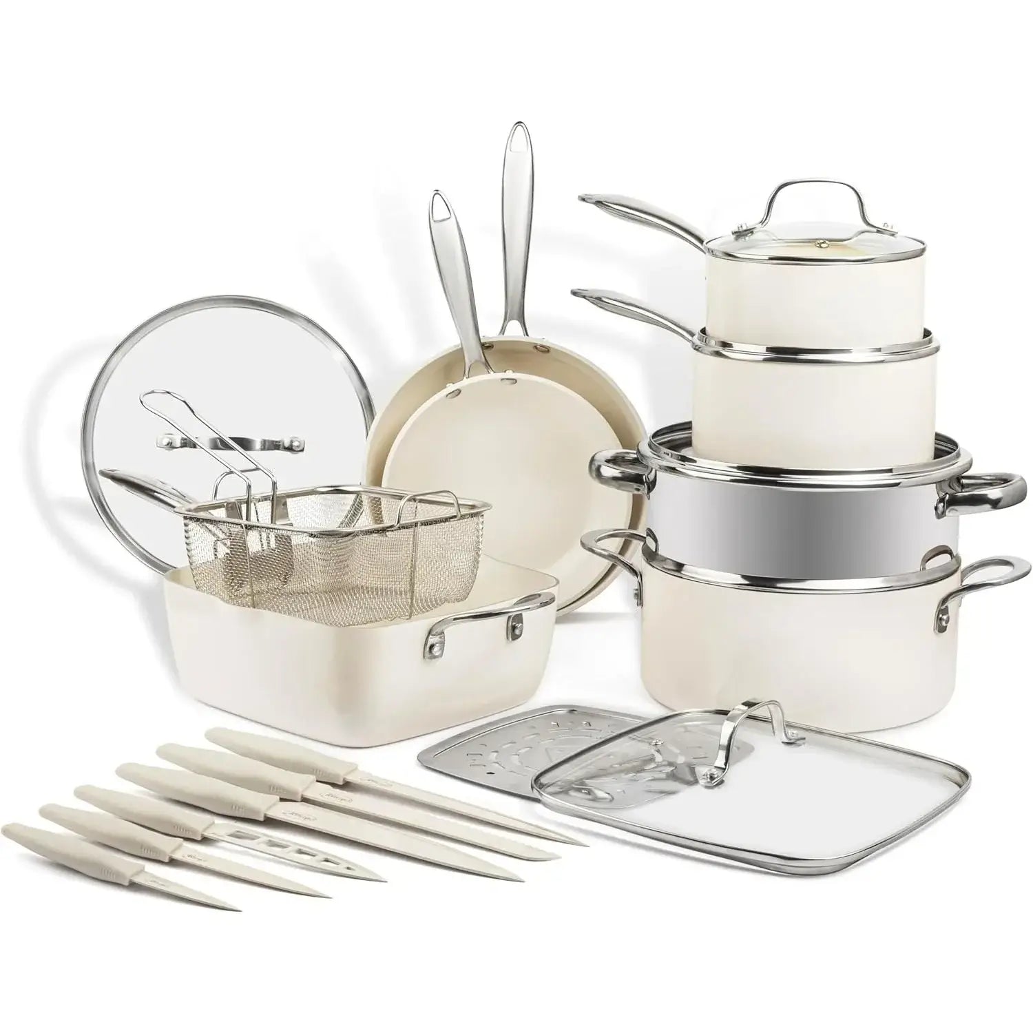 20-Piece Ceramic Nonstick Cookware Set