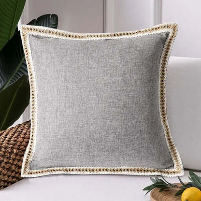 Vintage Linen Throw Pillow Covers Set of 2