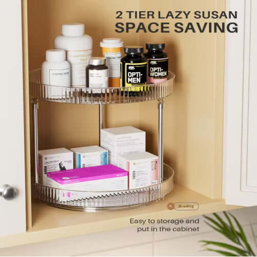 Double-Layer Rotating Spice Rack (2-Pack)