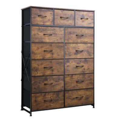 13-Inch Fabric Drawer Storage Tower