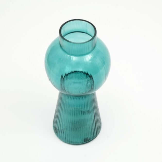 Tall Funnel Flare Glass Decorative Vase