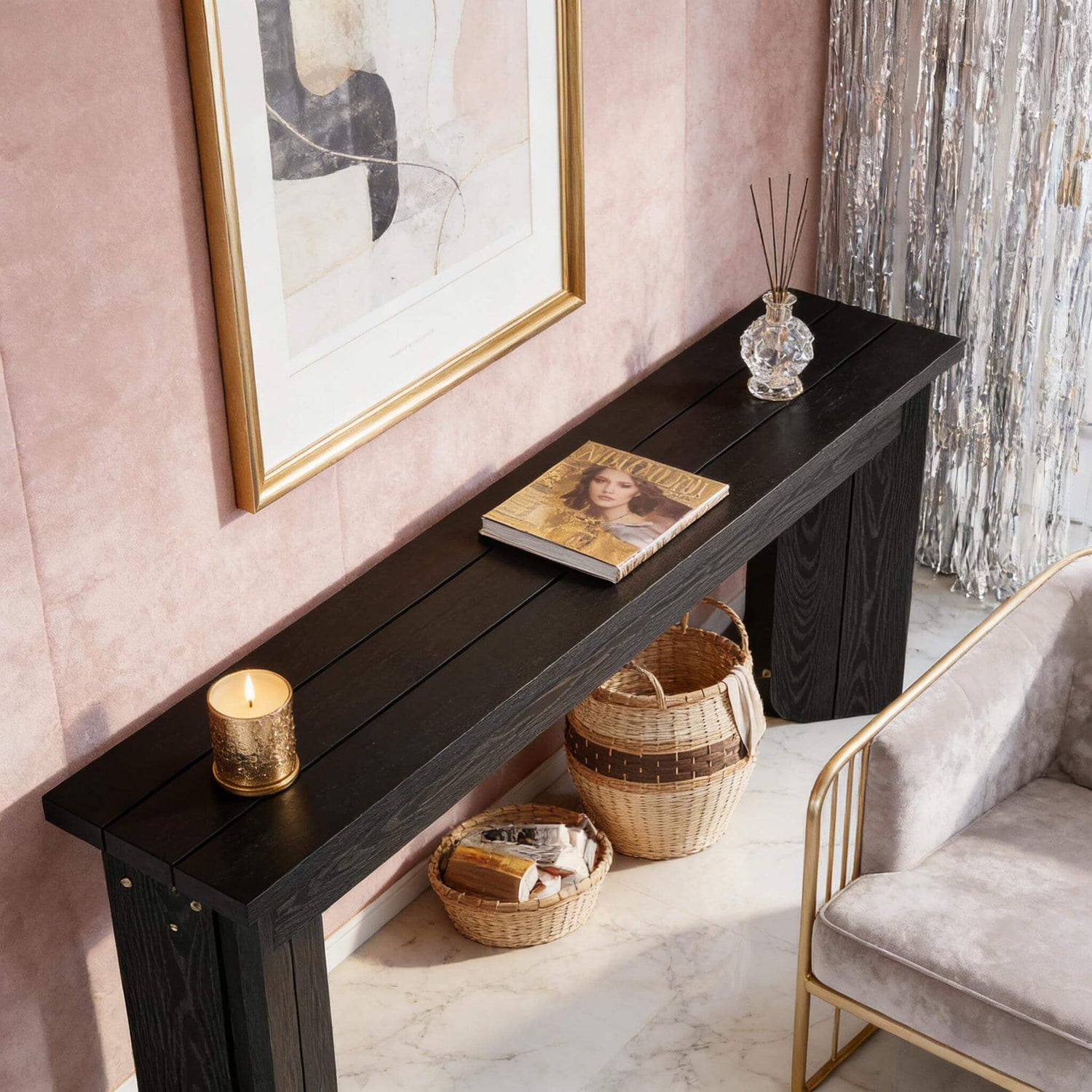 Wooden Hallway Console Table
